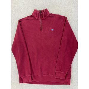 Southern Tide The SkipJack 1/4 Zip Pullover Sweater (Men's Large) Wine Color